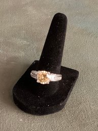 Sterling Silver Citrine Ring Size 9 #4
