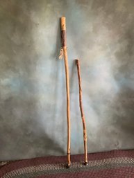 Pair Of Wooden Walking Sticks