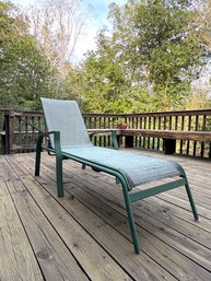 Vintage Green Metal Lounger