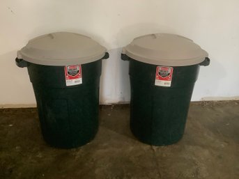 Rubbermaid Roughneck Garbage Cans Lot Of 2