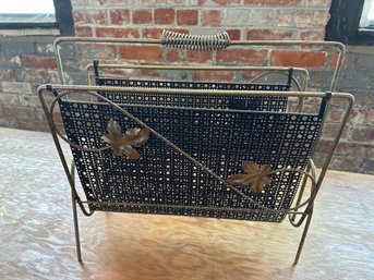 All Metal Mid Century Modern Magazine Rack