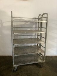 Stainless Commercial Dairy Rack On Wheels