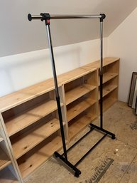 Adjustable Rolling Clothing Rack
