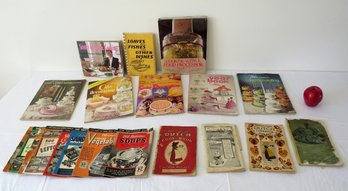 A Collection Of Vintage Cake Decorating And Cook Books, Wilton, Farmers Almanac, Etc.