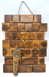 Wood Wall Sculpture Of Man Praying At Western Wall In Jerusalem