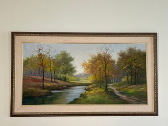 Large Vintage House Of Rubens Original Oil Painting By Webey