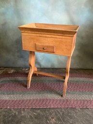 Early French Tray Table With Storage