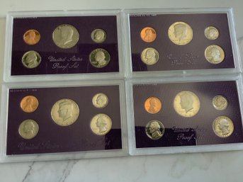 Lot Of 4 - U.S. Mint Proof Sets 1985-1988  #188