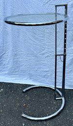 Italian Adjustable Height Glass Top Table