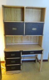 Two Part Bedroom Desk Assembly - Matches The Bunkbeds And Wardrobe Listed Separately
