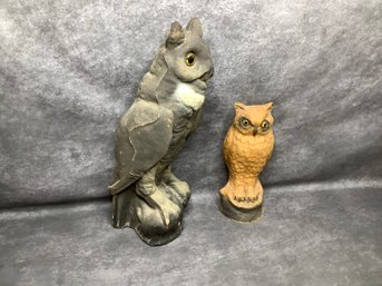 2 Vintage Cardboard Owls