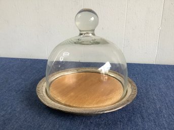 Sterling Trimmed Lidded Dessert Dish