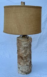 Birch Bark Log Lamp