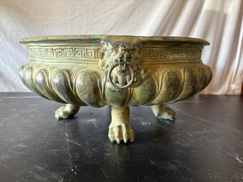 HEAVY Bronze Italian Classical Lion Paw Footed Planter