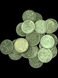 Lot Of 25 Steel Pennies