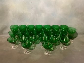 Mixed Green Depression Glass Lot