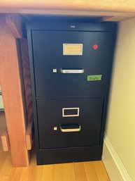 Two Drawer Black Metal Filing Cabinet #2