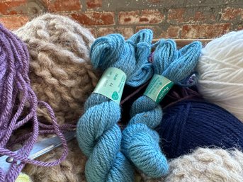 Full Box Of Knitting Yarn And Complete Knitting Set