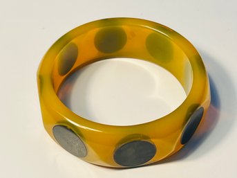 Rare Bakelite Butterscotch Bangle Bracelet