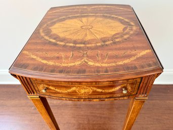 Stunning Maitland  Smith Drop Leaf Side Table On Casters