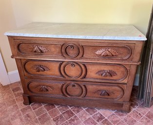 Marble Top Walnut Dresser
