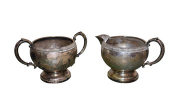 Sterling Weighted Creamer & Sugar Bowl Set