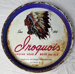 Iroquois Indian Head Beer And Ale Tole Tray