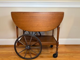 A Vintage Drop Leaf Tea Cart
