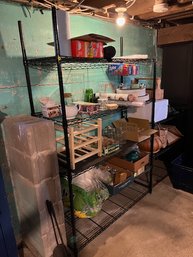 Black Metal Shelving ONLY-Does Not Include Items On Shelves