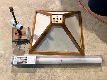 MCM Rice Paper Wooden Hanging Lamp Shade And Lamp Parts