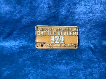 1967 Cattle Dealer Plate