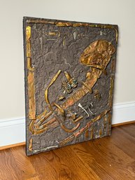 Amazing Deconstructed French Horn Mixed Media Wall Sculpture