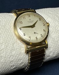 14K Gold Hamilton Masterpiece Mens Wristwatch