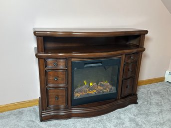 Beautiful Electric Fire Place Wooden Console Stand