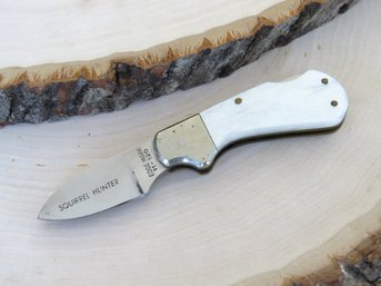 Vintage Edge Mark Japan 11-120 Squirrel Hunter Stainless Steel Pocket Knife 4'