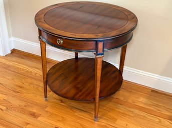 CTH Sherill Occassional Single Drawer Round Lamp Table