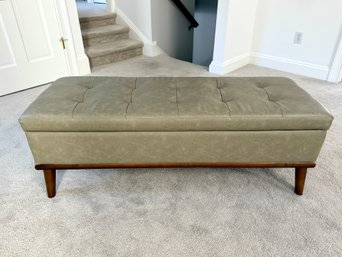 Lightweight Faux Leather Bench
