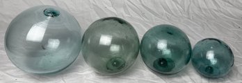 Antique Hand Blown Glass Fishing Net/line Balls