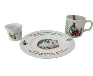 Wedgwood Peter Rabbit Three-Piece Childs Dinnerware Set