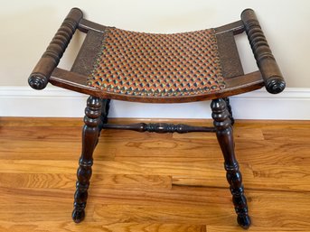 Vintage Saddle Bench Stool