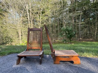 Cane Back And Bottom Collapsible Canoe Seats