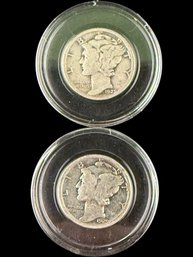 Lot Of 2 Mercury Silver Dimes 1929, 1929-D
