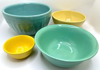 4 Vintage Ceramic Bowls, From Extra Large To Small, Smallest By Oxford Ware