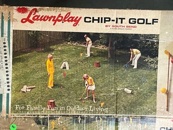 Vintage Lawnplay Chip-it Golf Set In Box
