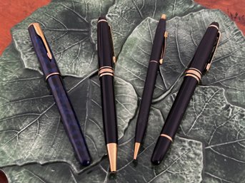 Four Luxury Montblanc Style Writing Pens