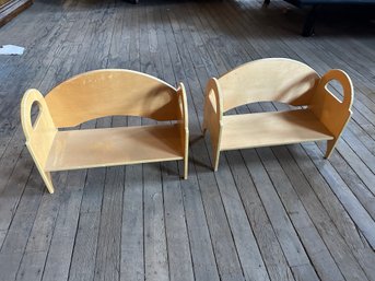 Two Small Doll Benches