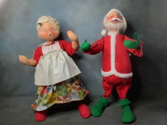 Huge Vintage Annalee Mr. & Mrs. Claus #2