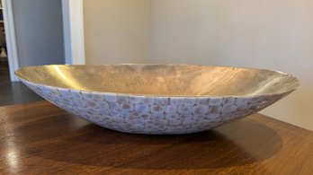 A Regina Andrew Detroit Jake Bowl With Mother Of Pearl Mosaic Design