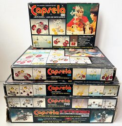 5 Vintage Capsela Land & Water Construction Sets Model Kits, 1 Infrared