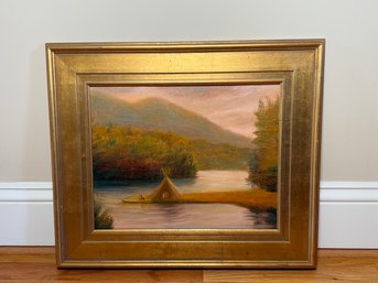 Carolyn Ann Bartolini Steward 'Summer Camp' Signed Original Oil Painting